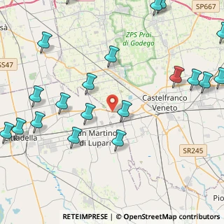 Mappa Via Castellana, 35018 Castelfranco Veneto TV, Italia (5.8635)