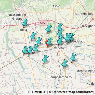 Mappa Via Castellana, 35018 Castelfranco Veneto TV, Italia (6.50158)
