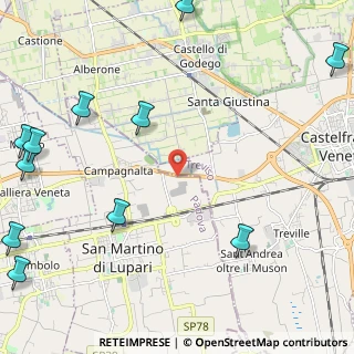 Mappa Via Castellana, 35018 Castelfranco Veneto TV, Italia (3.39455)
