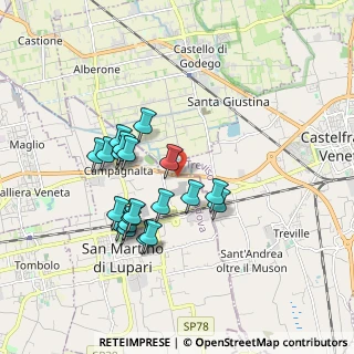 Mappa Via Castellana, 35018 Castelfranco Veneto TV, Italia (1.6075)