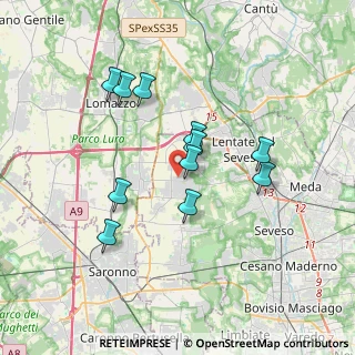 Mappa 20020 Misinto MB, Italia (3.12545)