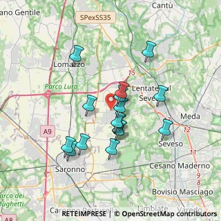Mappa 20020 Misinto MB, Italia (3.01625)