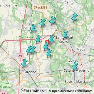 Mappa 20020 Misinto MB, Italia (3.54308)