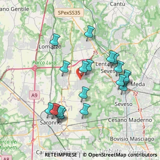 Mappa 20020 Misinto MB, Italia (3.9175)