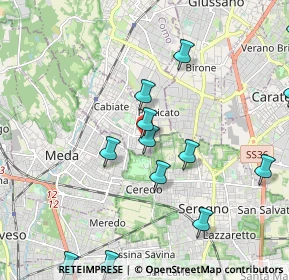 Mappa Via L. Einaudi, 22060 Cabiate CO, Italia (2.525)