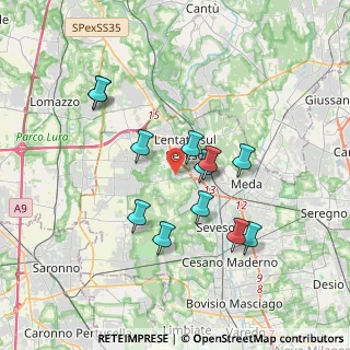 Mappa Via Luigi Cadorna, 20823 Lentate sul Seveso MB, Italia (3.23833)