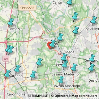 Mappa Via Luigi Cadorna, 20823 Lentate sul Seveso MB, Italia (6.143)