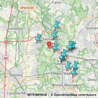 Mappa Via Luigi Cadorna, 20823 Lentate sul Seveso MB, Italia (3.50923)