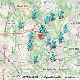 Mappa Via Luigi Cadorna, 20823 Lentate sul Seveso MB, Italia (3.9025)