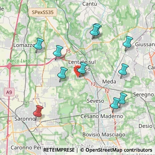 Mappa Via Luigi Cadorna, 20823 Lentate sul Seveso MB, Italia (4.38182)