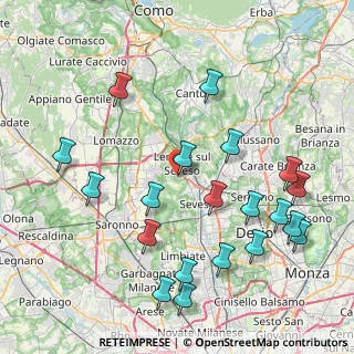 Mappa Via Luigi Cadorna, 20823 Lentate sul Seveso MB, Italia (9.352)