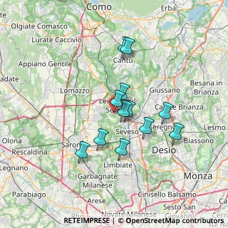 Mappa Via Luigi Cadorna, 20823 Lentate sul Seveso MB, Italia (5.62417)