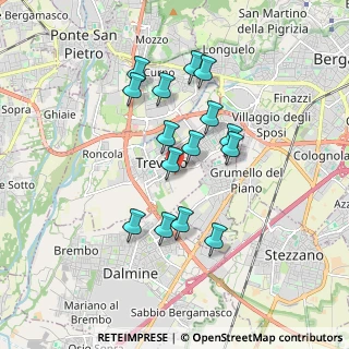 Mappa Viale Papa Giovanni XXIII, 24048 Treviolo BG, Italia (1.53667)