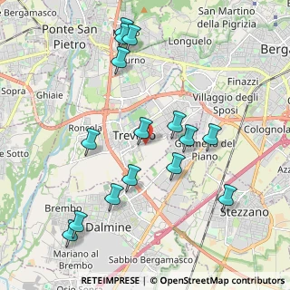 Mappa Viale Papa Giovanni XXIII, 24048 Treviolo BG, Italia (2.14333)