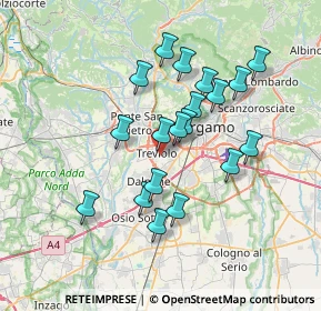 Mappa Viale Papa Giovanni XXIII, 24048 Treviolo BG, Italia (6.24)