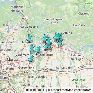 Mappa Via delle Industrie, 24048 Treviolo BG, Italia (8.12917)