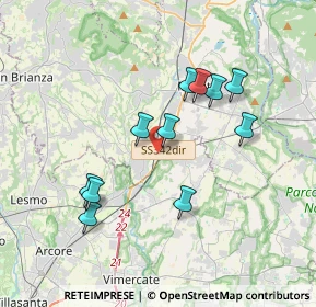 Mappa Via dell'Artigianato, 23875 Osnago LC, Italia (3.33455)