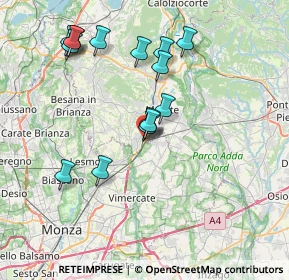 Mappa Via dell'Artigianato, 23875 Osnago LC, Italia (7.32467)