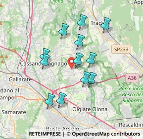 Mappa Via Mauro Venegoni, 21054 Fagnano Olona VA, Italia (3.17333)