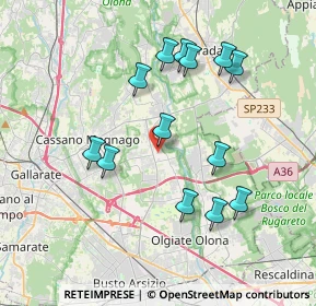 Mappa Piazza Alfredo di Dio, 21054 Fagnano Olona VA, Italia (3.63462)