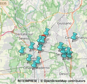 Mappa Via Como, 20821 Meda MB, Italia (3.63867)