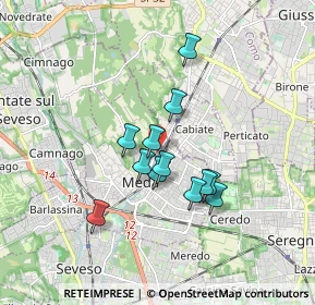 Mappa Via Como, 20821 Meda MB, Italia (1.35833)