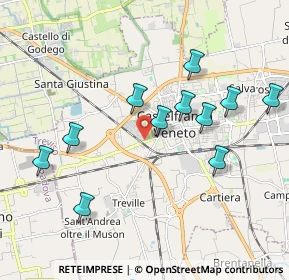 Mappa Via Altopiano, 31033 Castelfranco Veneto TV, Italia (2.11917)