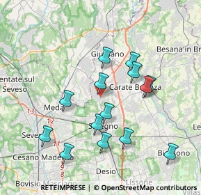 Mappa GIUSSANO IV Novembre, 20833 Giussano MB, Italia (3.62286)