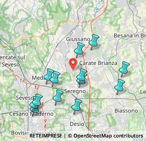 Mappa GIUSSANO IV Novembre, 20833 Giussano MB, Italia (3.98769)