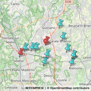 Mappa GIUSSANO IV Novembre, 20833 Giussano MB, Italia (3.85231)