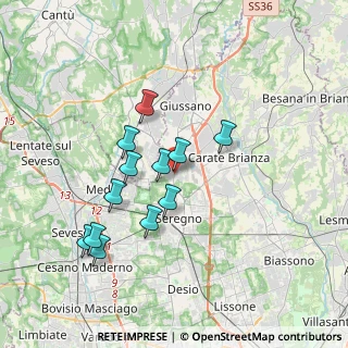 Mappa GIUSSANO IV Novembre, 20833 Giussano MB, Italia (3.255)