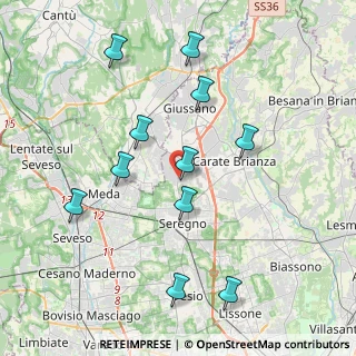 Mappa GIUSSANO IV Novembre, 20833 Giussano MB, Italia (4.03455)