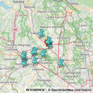 Mappa Via Giuseppe di Vittorio, 22076 Mozzate CO, Italia (6.10917)