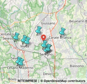 Mappa Via Trento, 20833 Giussano MB, Italia (3.40455)