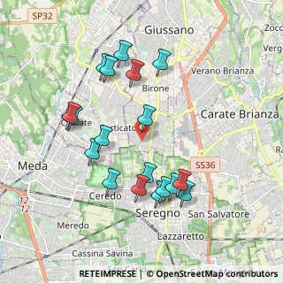 Mappa Via Trento, 20833 Giussano MB, Italia (1.87333)