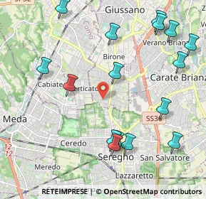 Mappa Via Trento, 20833 Giussano MB, Italia (2.495)