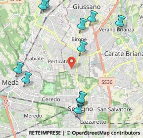 Mappa Via Trento, 20833 Giussano MB, Italia (2.54636)