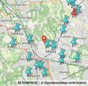 Mappa Via Colombara, 20821 Meda MB, Italia (2.5345)