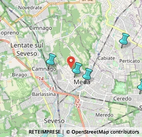 Mappa Via Colombara, 20821 Meda MB, Italia (3.44455)