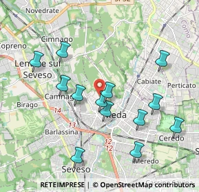 Mappa Via Colombara, 20821 Meda MB, Italia (1.94385)