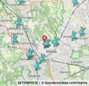 Mappa Via Colombara, 20821 Meda MB, Italia (2.25077)