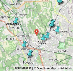 Mappa Via Colombara, 20821 Meda MB, Italia (2.495)