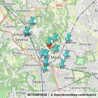 Mappa Via Colombara, 20821 Meda MB, Italia (1.52308)