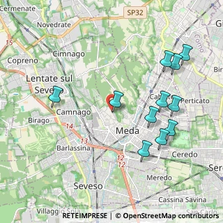 Mappa Via Colombara, 20821 Meda MB, Italia (2.12636)
