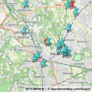 Mappa Via Pescarenico, 20821 Meda MB, Italia (2.23176)