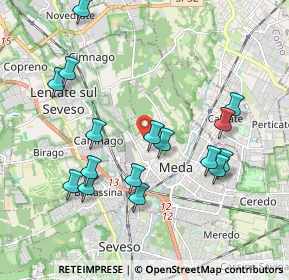 Mappa Via Pescarenico, 20821 Meda MB, Italia (2.02)