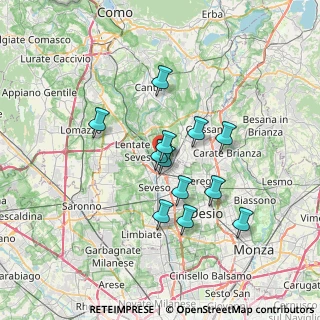 Mappa Via Pescarenico, 20821 Meda MB, Italia (5.67917)