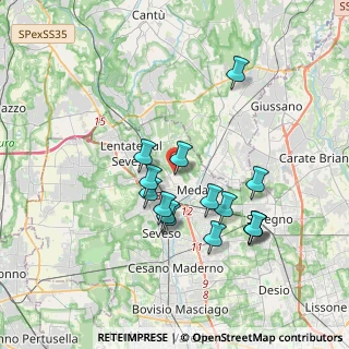 Mappa Via Pescarenico, 20821 Meda MB, Italia (3.26467)