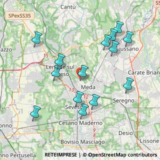 Mappa Via Pescarenico, 20821 Meda MB, Italia (4.21357)