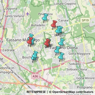Mappa Via per Fornaci, 21054 Fagnano Olona VA, Italia (1.38429)